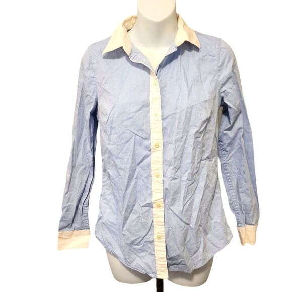 2/$20 Y2K Gap Blue with White Buttons Down Shirt Size: XS - Picture 1 of 6